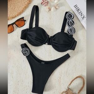 Rebellious Rose Women's Swimwear Set